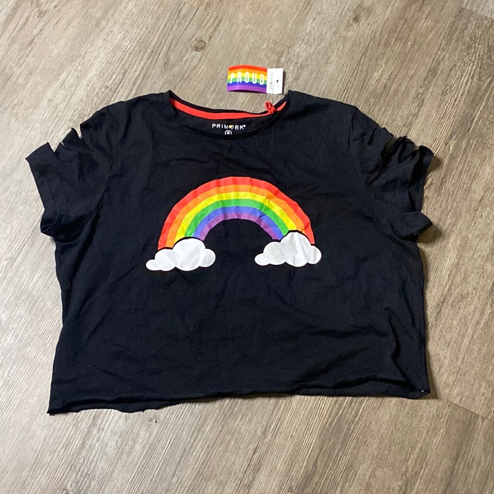 Ripped Black Pride Primark Crop Top